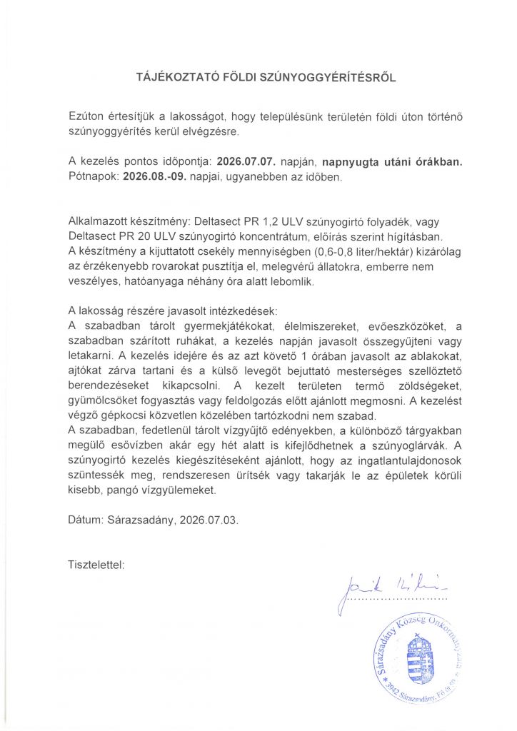 Tájékoztatás szúnyoggyérítésről_lakosság